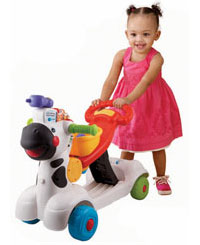 3-in-1 Learning Zebra push walker