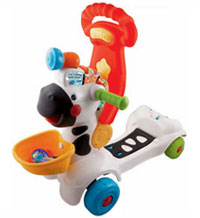 3-in-1 Learning Zebra stand-on scooter